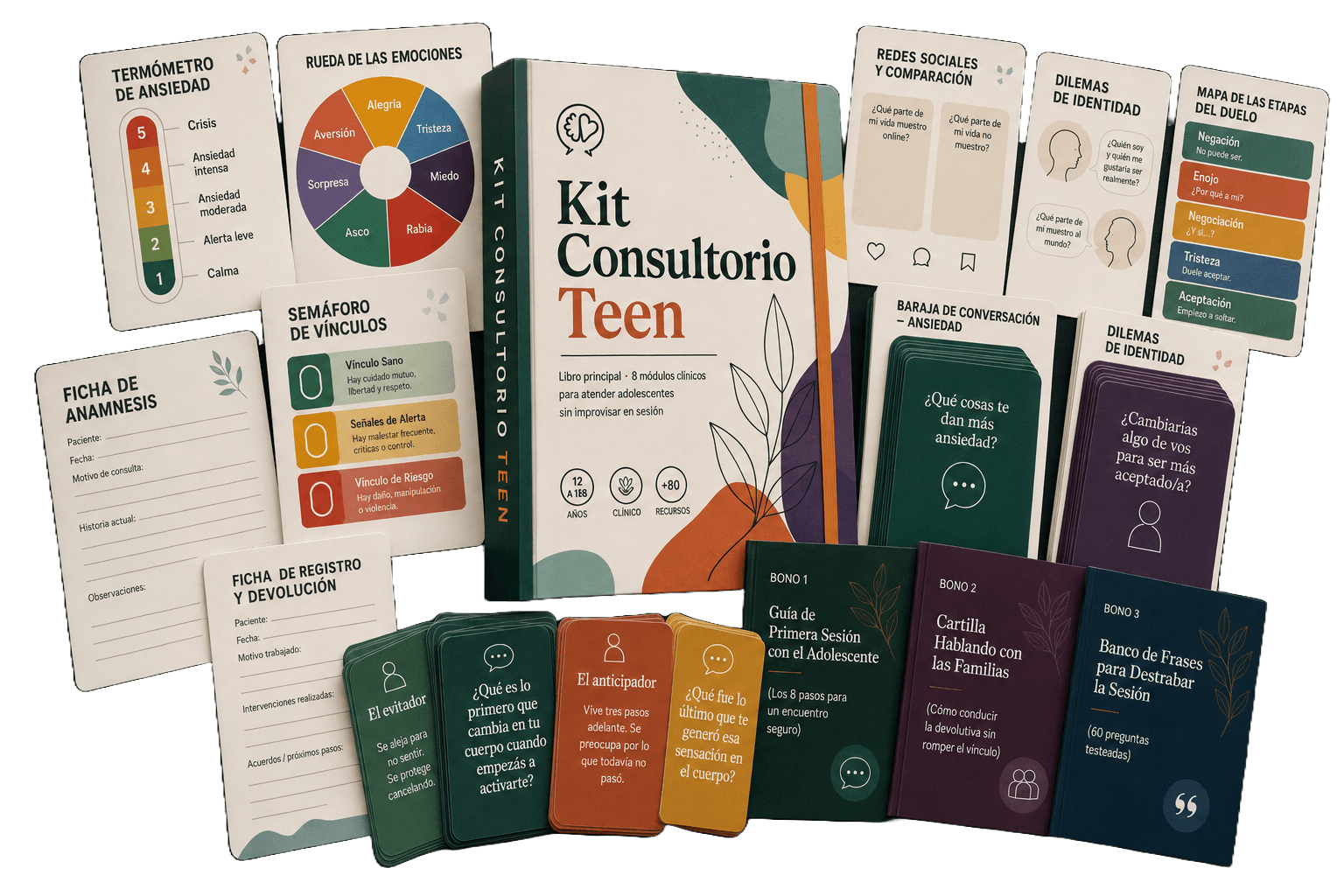 Kit Consultorio Teen — +80 Recursos Terapéuticos y Fichas Clínicas para Adolescentes