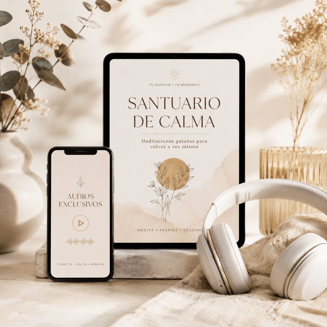 Santuario de Calma | Pack de Audios Guiados de Sanación, Paz Mental y Merecimiento